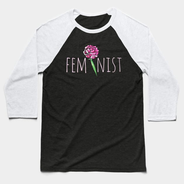 Feminist Baseball T-Shirt by bubbsnugg